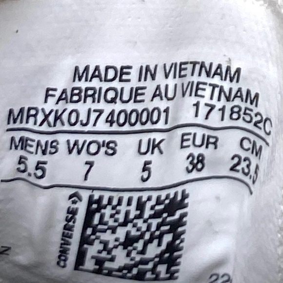 Converse Ctas Slip On Low Top Canvas White Women's Sneakers Custom 171852C-WHT - Picture 8 of 10